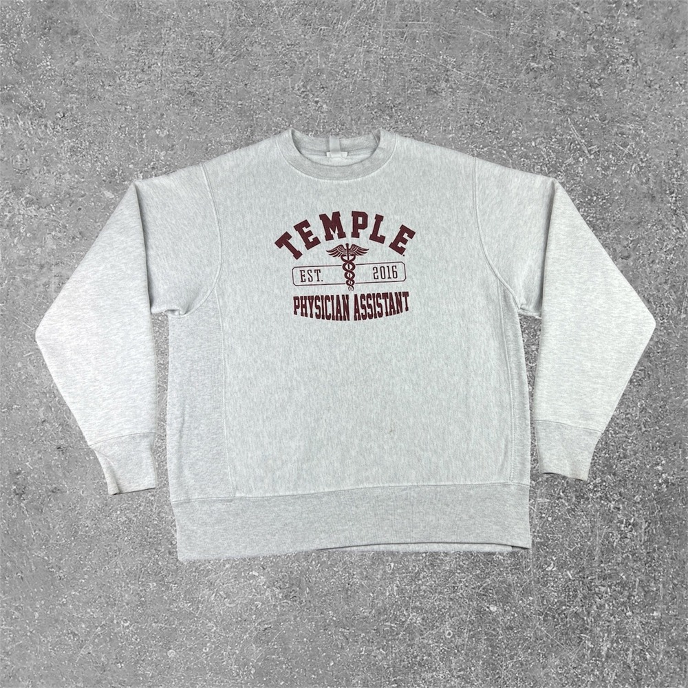 Champion Reverse Weave Temple Physician Assistant Sweatshirt Mens Medium Gray